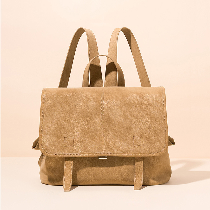 Leather Work Womens Backpack - Mochila Feminina Vintage de Couro Genuíno
