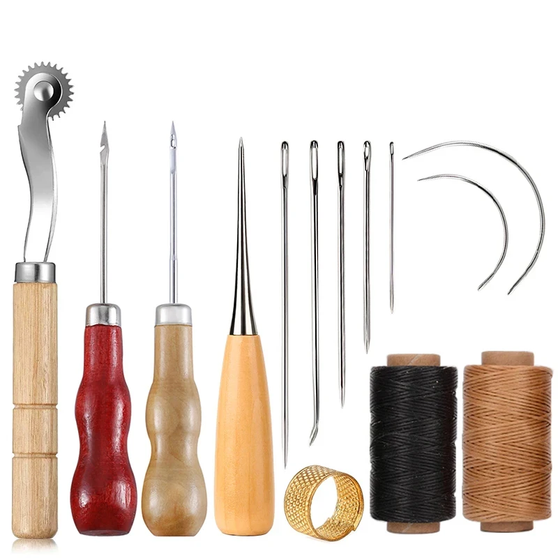 Leatherwork Needles - Kit de costura artesanal de couro,