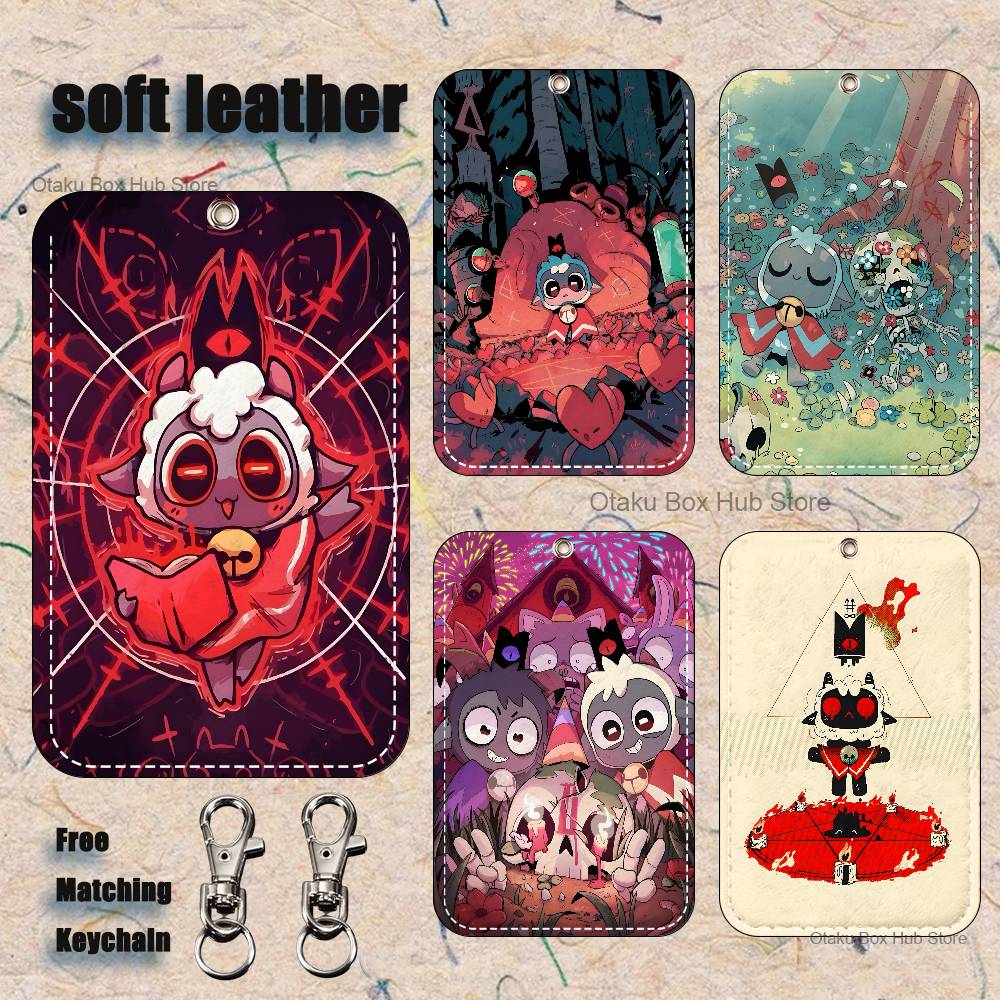 Leatherwork Keychain - C-culto o l-ambo ovelha titular chaveiro