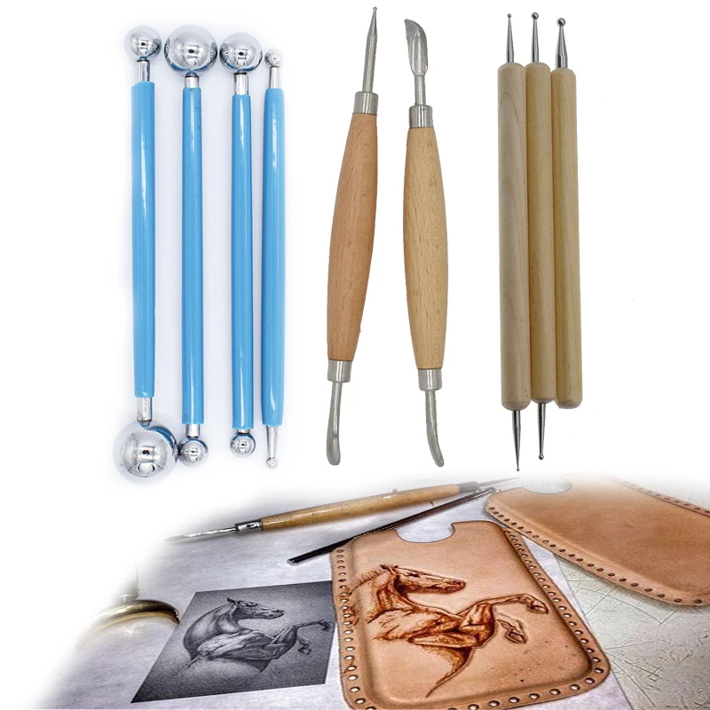Leather Work In Art - Couro Caving Tool Set, Ponto Stylus,