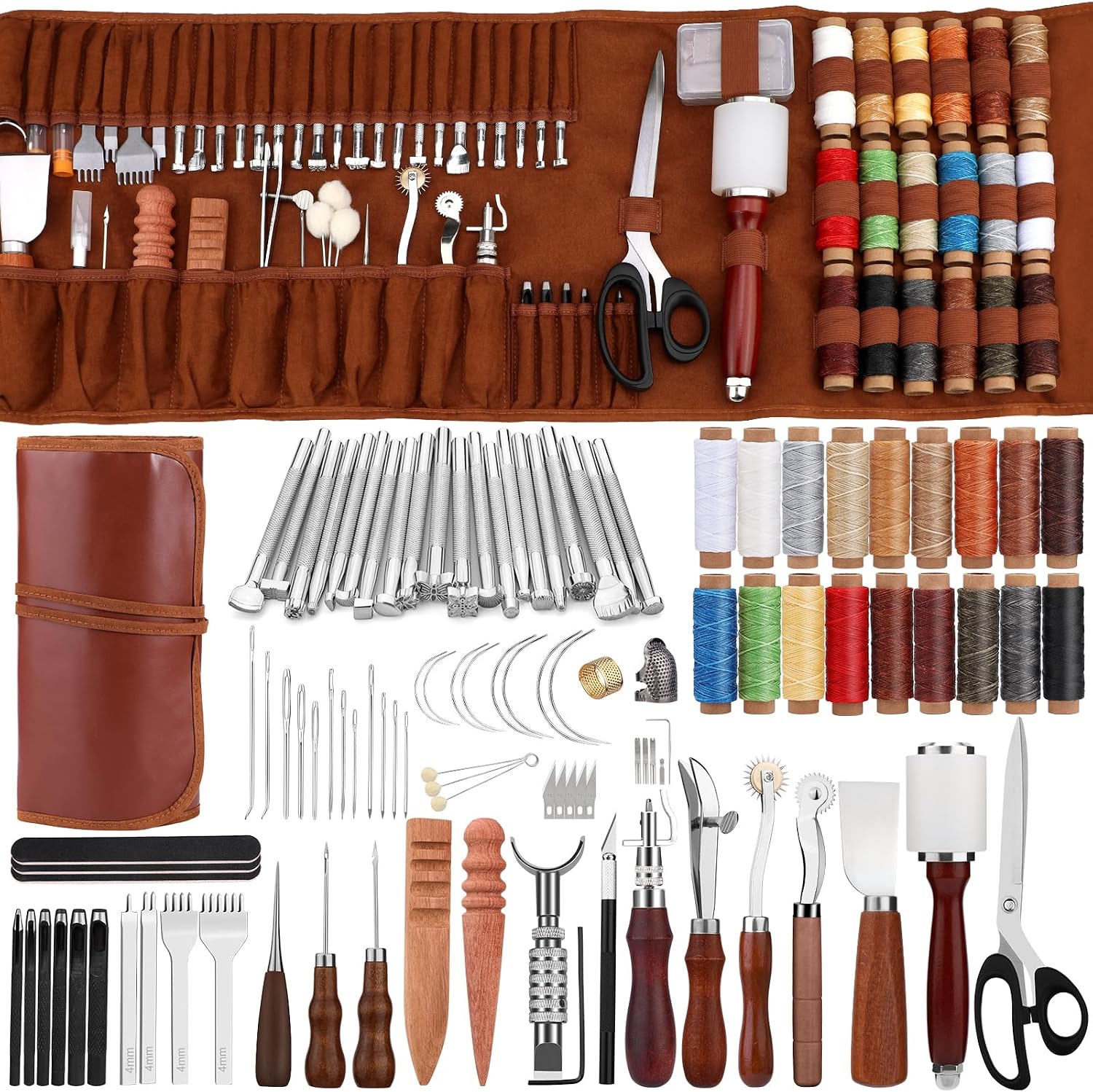 Leatherwork Essentials - Kit de Ferramentas para Trabalho em