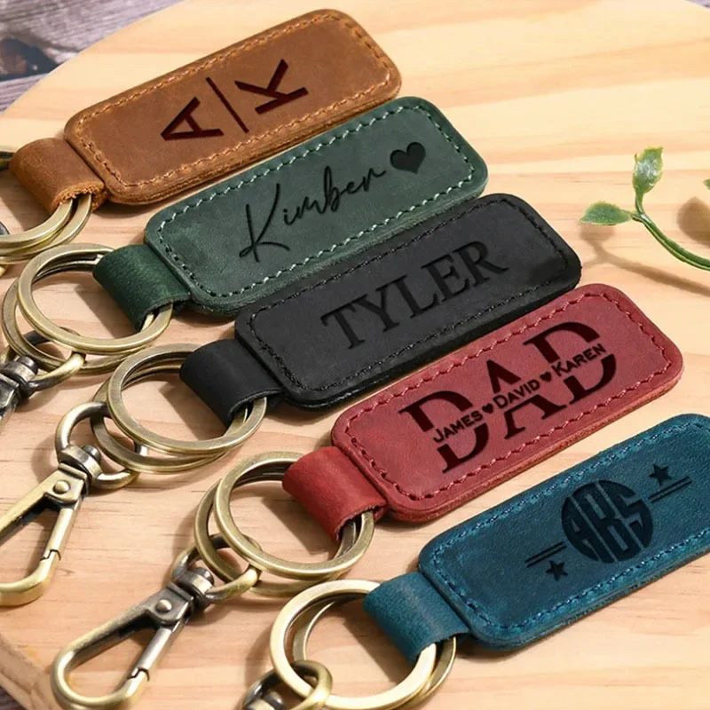 Chaveiro de couro com logotipo - Leatherwork Keychain avaliação e preço