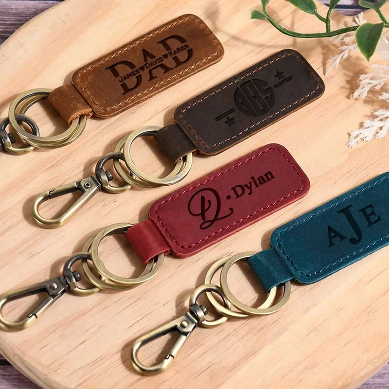 Chaveiro de couro com logotipo - Leatherwork Keychain avaliação e preço