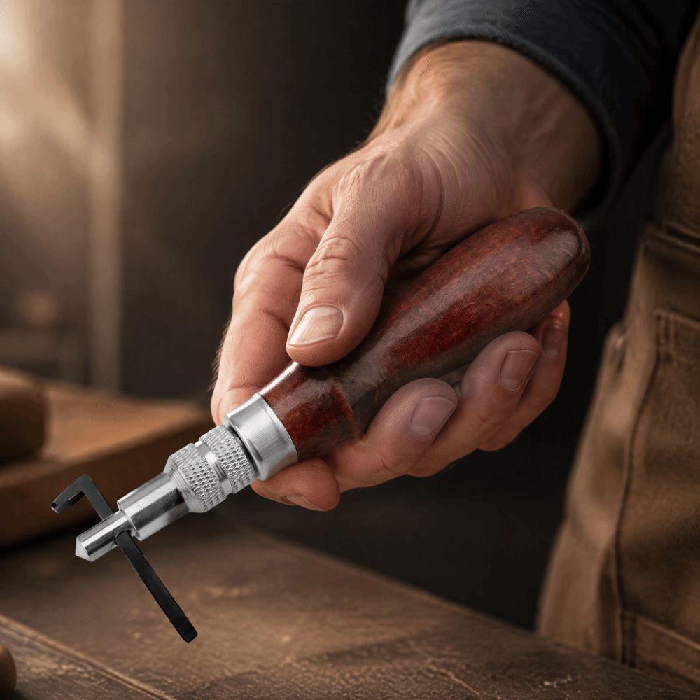 Ferramenta de Corte de Couro A - Groover Stitching Tool avaliação e preço