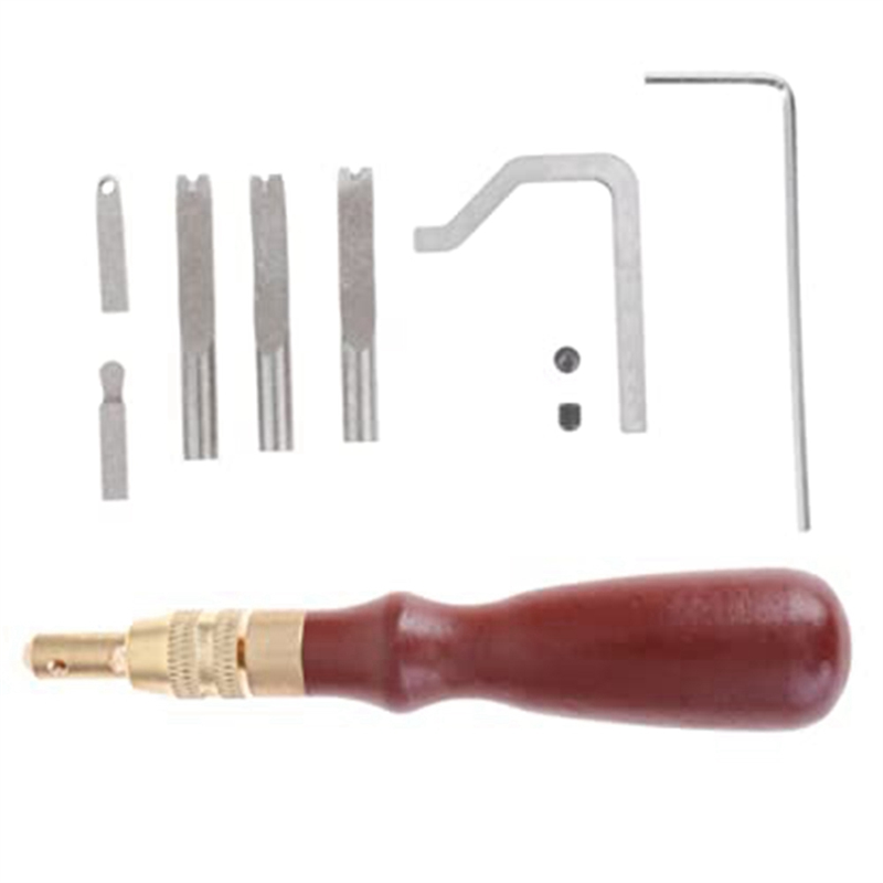 7 pçs chanfrador de couro cost - Groover Stitching Tool avaliação e preço