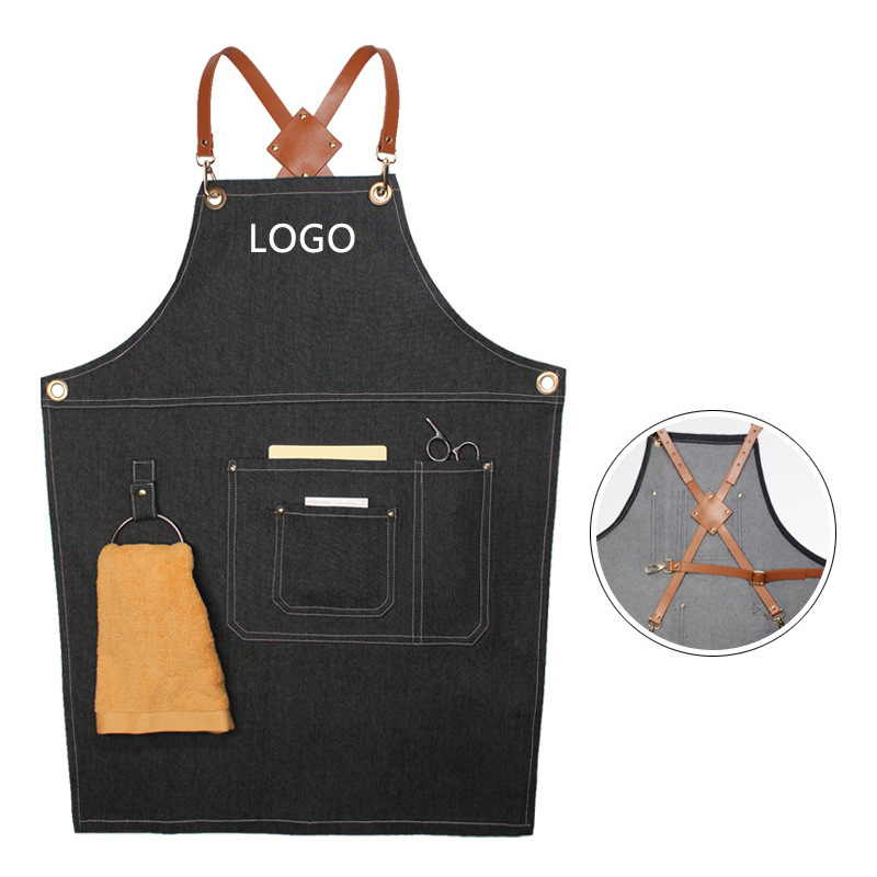 Avental de trabalho jeans com  - Leatherwork Logo avaliação e preço