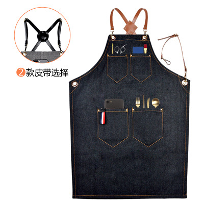 Avental de trabalho jeans com  - Leatherwork Logo avaliação e preço